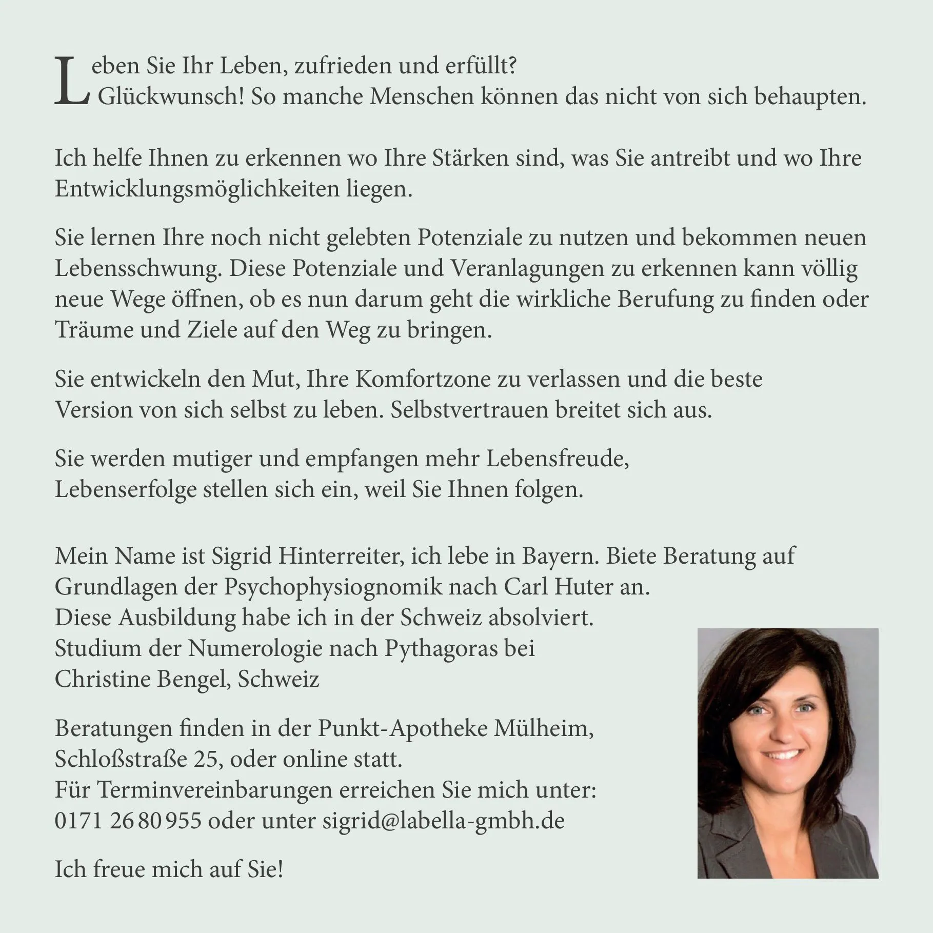 Leben Sie Text
